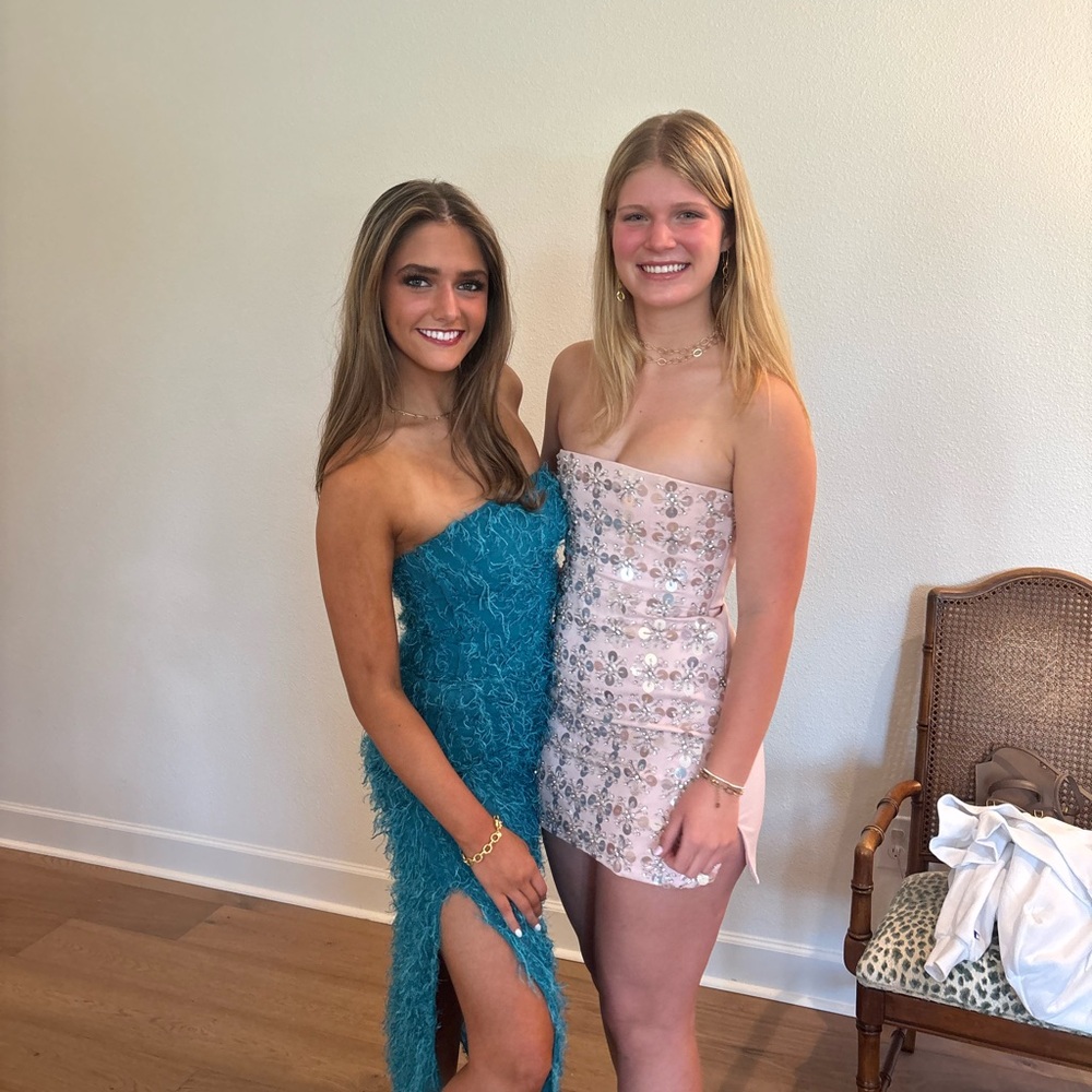 Oh Polly Strapless Sparkle Dress
